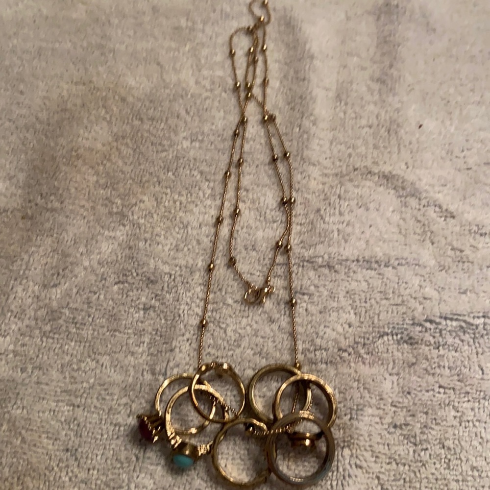 Gold Toned Ring Necklace
